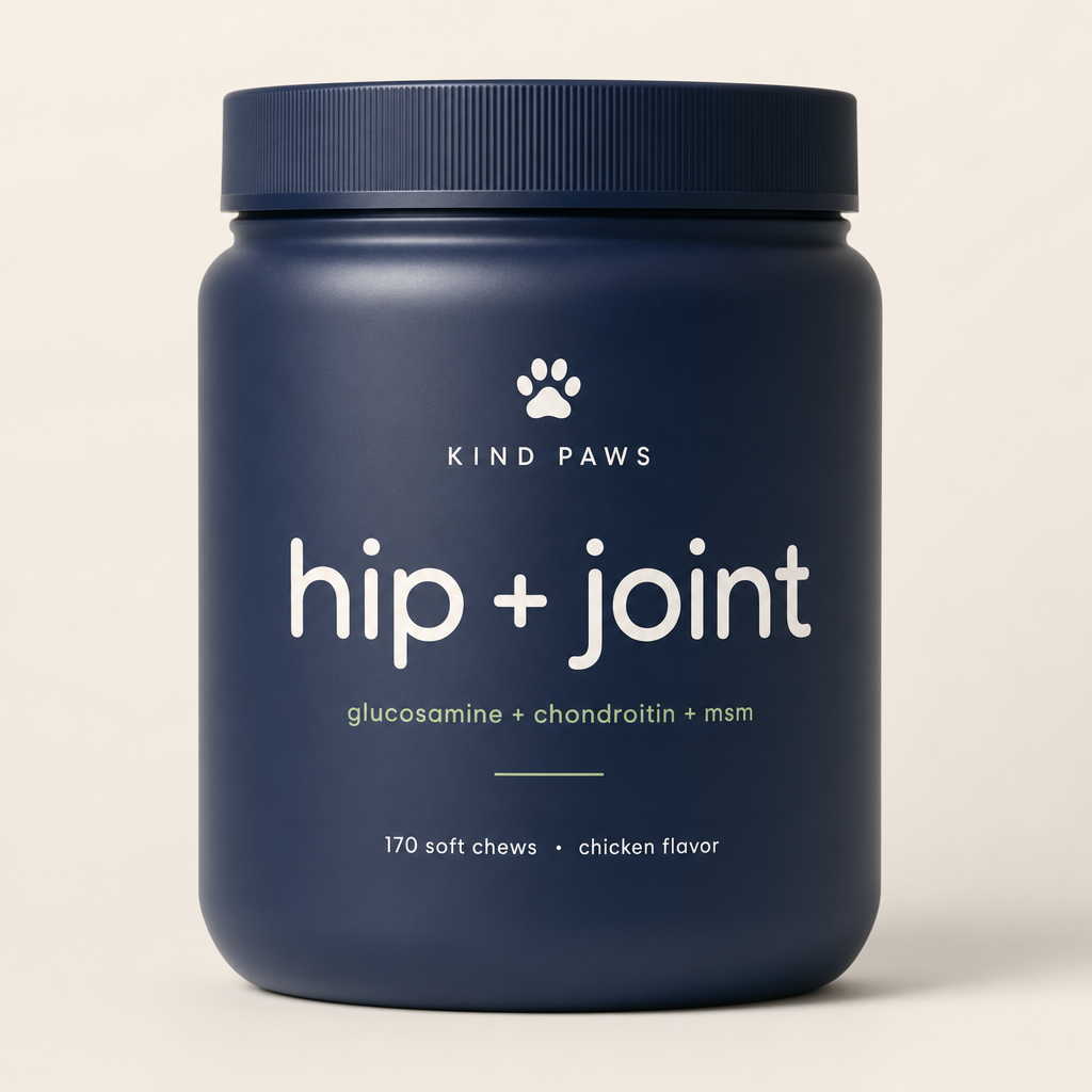 Kind Paws Hip & Joint Chews navy jar