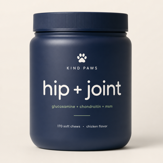 Kind Paws Hip & Joint Chews navy jar