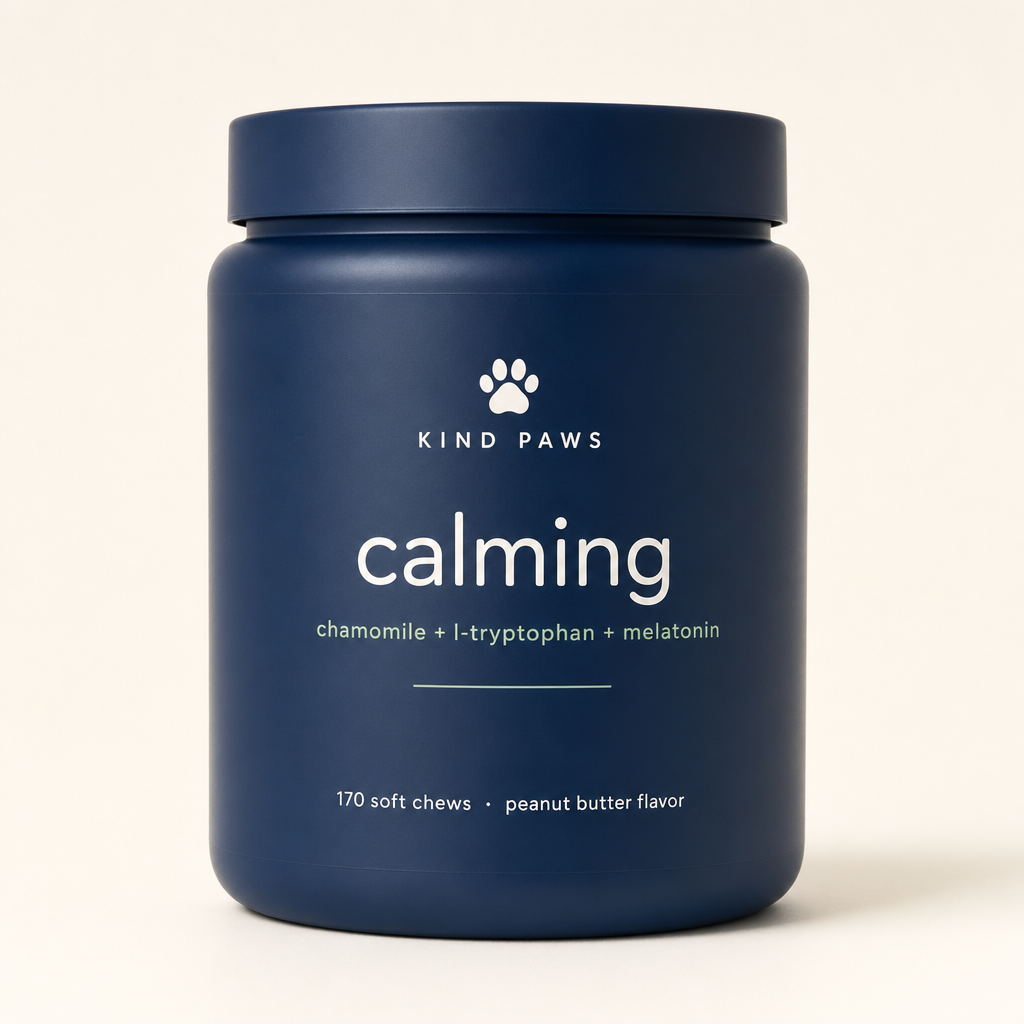 Kind Paws Calming Chews navy jar