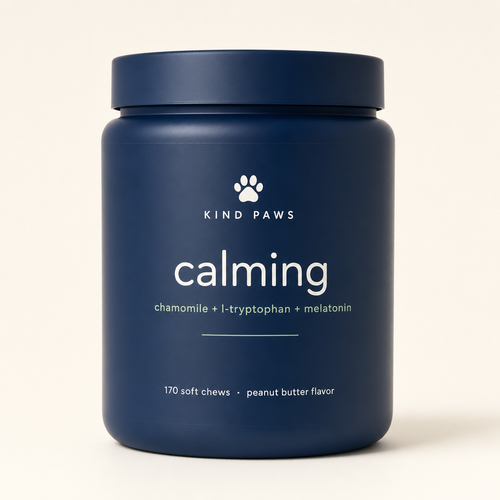Kind Paws Calming Chews navy jar